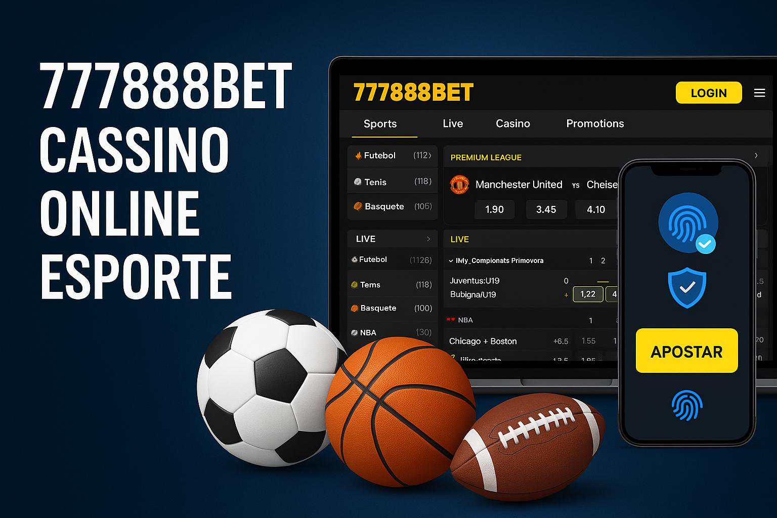 Aposte em apostas esportivas no cassino online 777888BET
